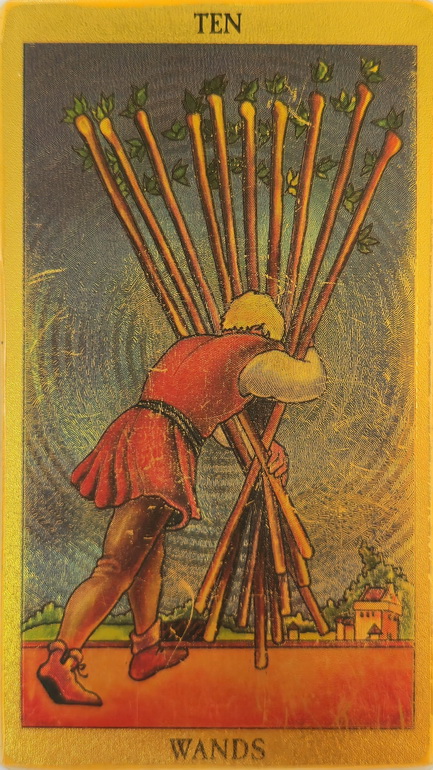 Ten of Wands (10 ไม้เท้า)